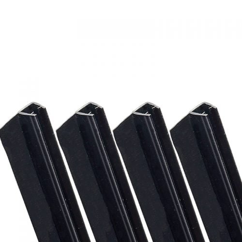 Black Vertical seals 6mm glass set 4 seals - Shower Door Parts