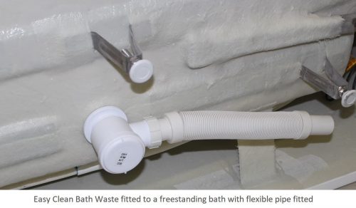 Easy Clean bath waste fitted