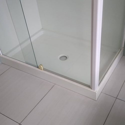 Shower Tray UpStand Seal - 4 lip shower tray seal installed