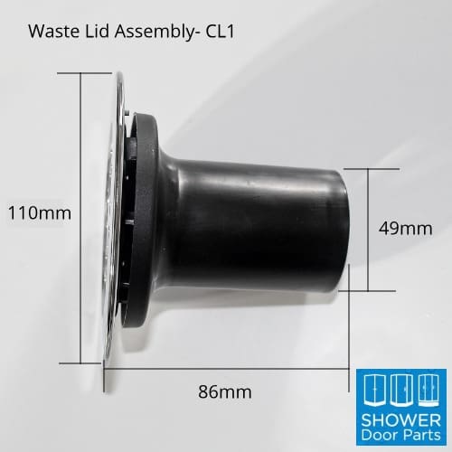 Easy Clean Waste Lid Assembly-dimensions-QCW50000