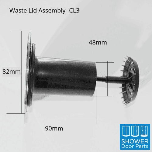 Easy Clean Waste Lid Assembly-dimensions-QCW50010